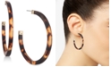 Lauren Ralph Lauren Gold-Tone Tortoiseshell-Look Medium Hoop Earrings  